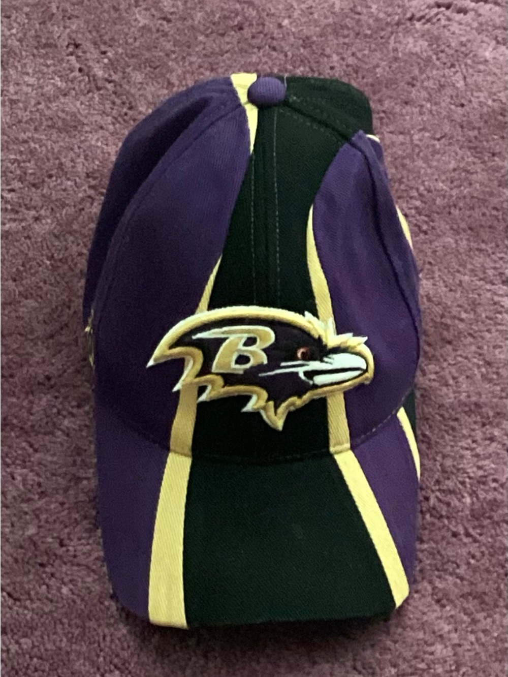 Baltimore Ravens Purple, Black & Gold Adjustable Baseball Cap